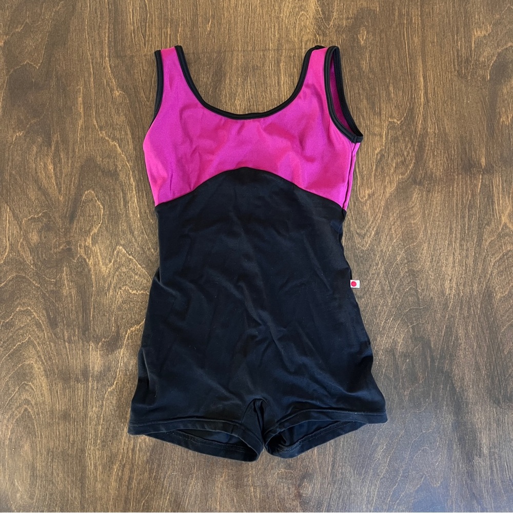 Yumiko Pink and Black Biketard